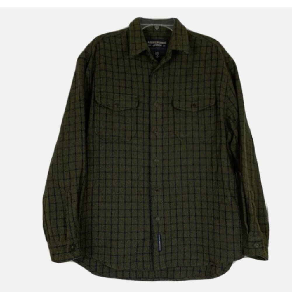 Abercrombie Men's Elevated Wool-Blend Shirt Jacket sz Large